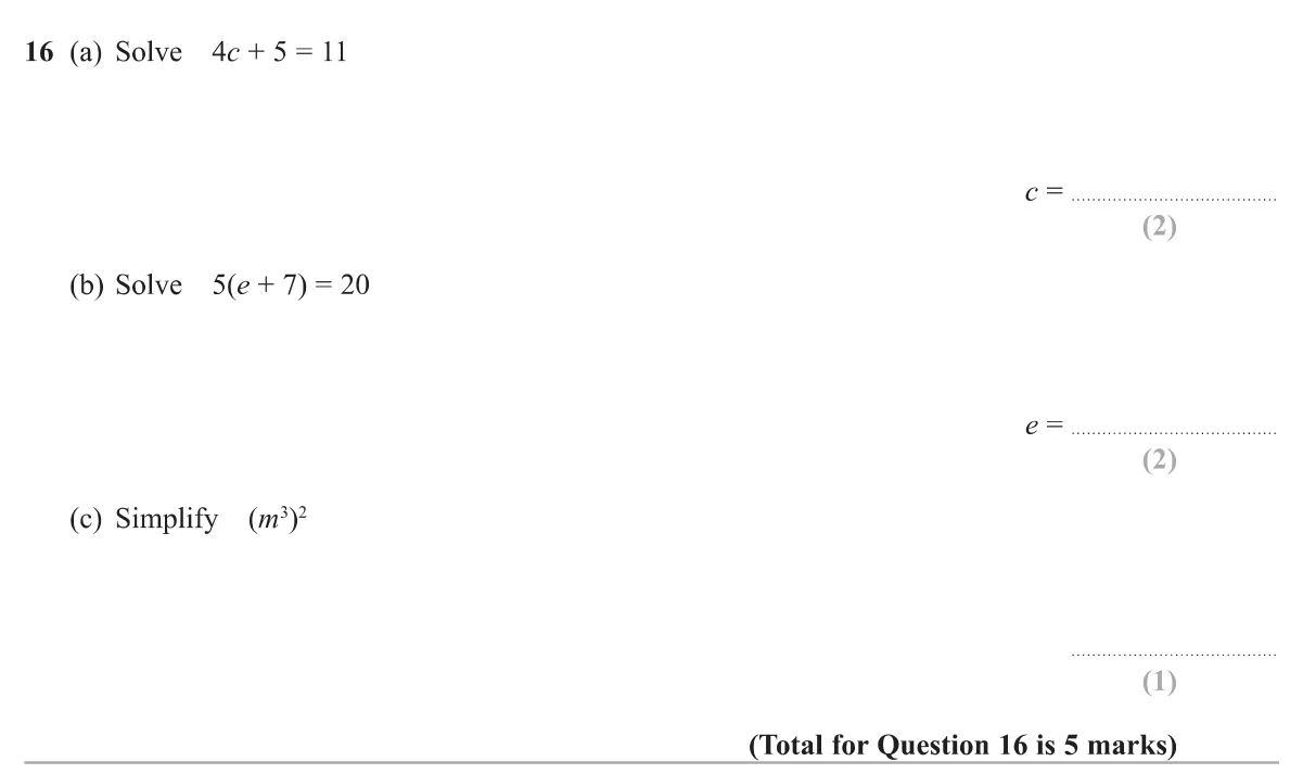 Solve two linear equations and simplify a power raised to a power.