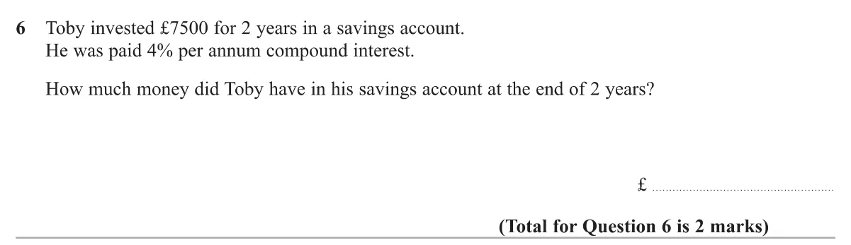 Find the value of an investment after two years of compound interest.