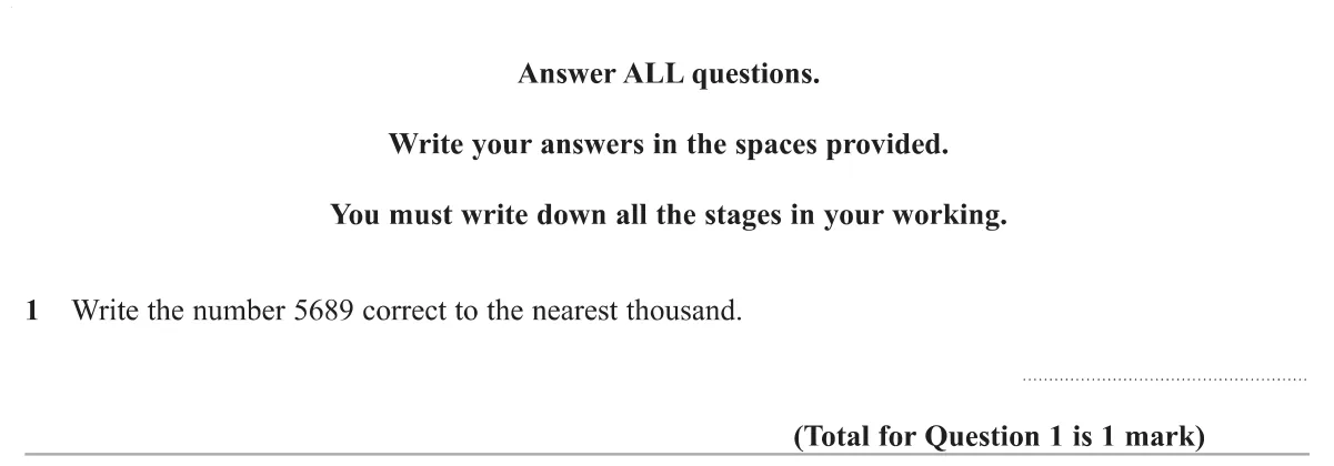 Round a four-digit number to the nearest thousand.