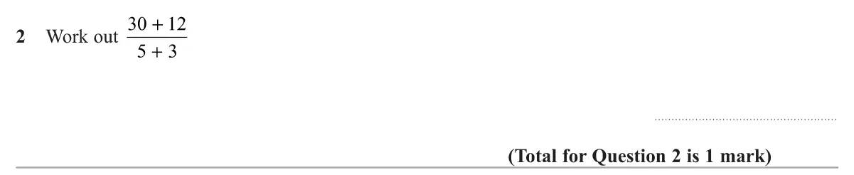 Evaluate a fraction whose numerator and denominator are both sums.