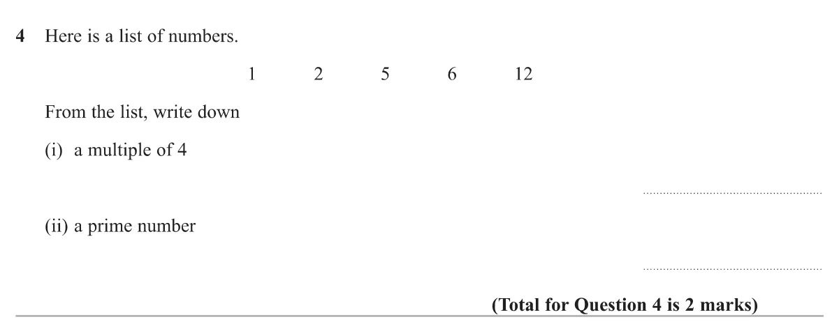 Pick a multiple of 4 and a prime number from a short list.