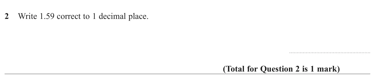 Round a decimal to one decimal place.
