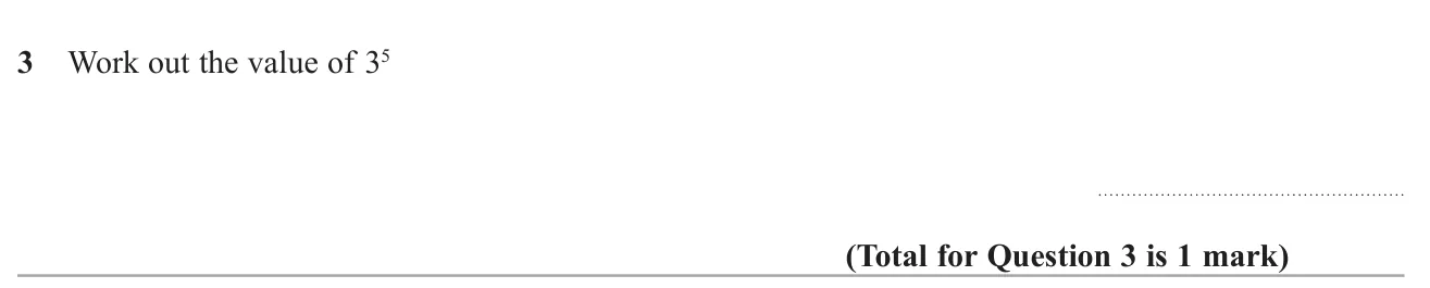 Evaluate a power of 3.