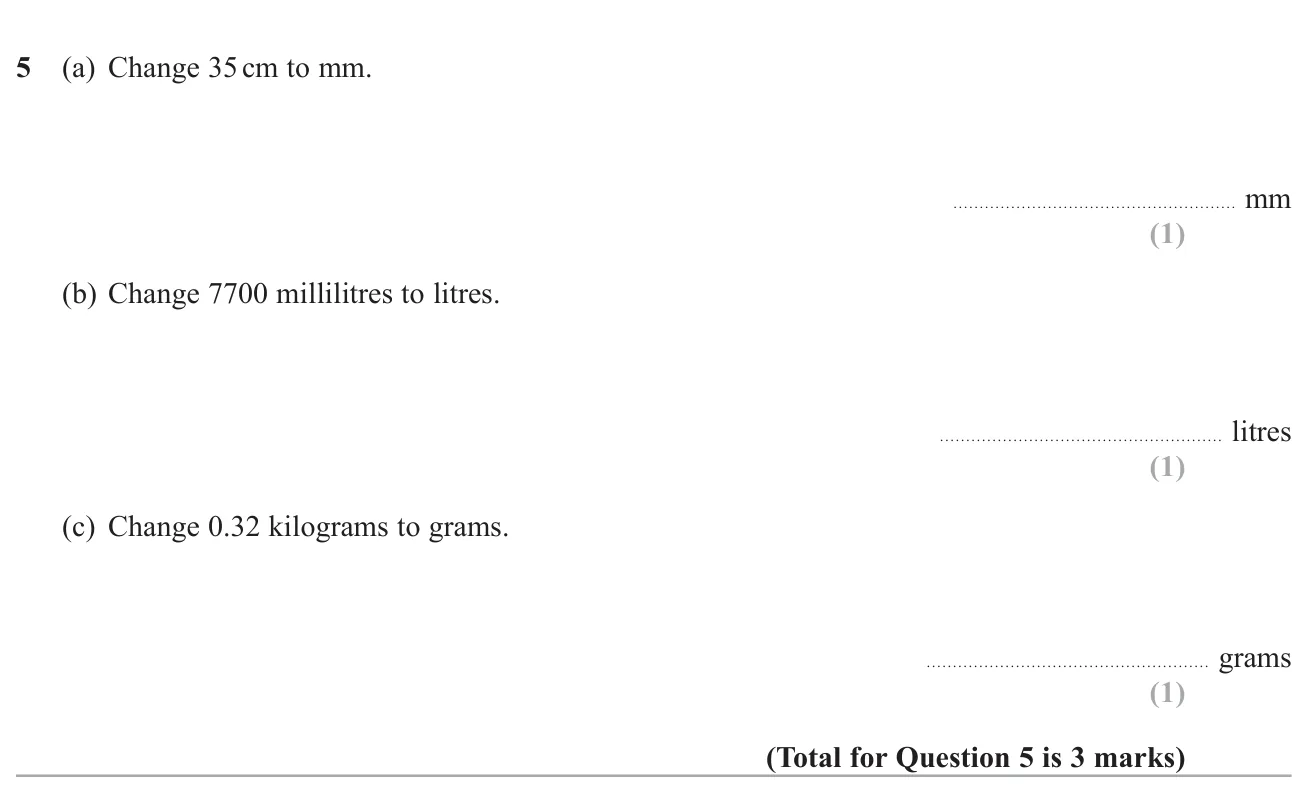 Convert between metric units of length, capacity and mass.