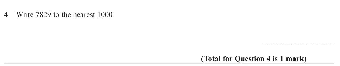 Round a four-digit number to the nearest thousand.