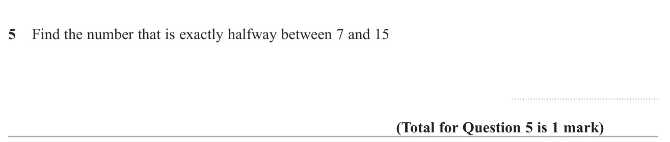 Find the midpoint of two whole numbers.