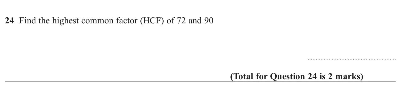 Find the highest common factor of two numbers.