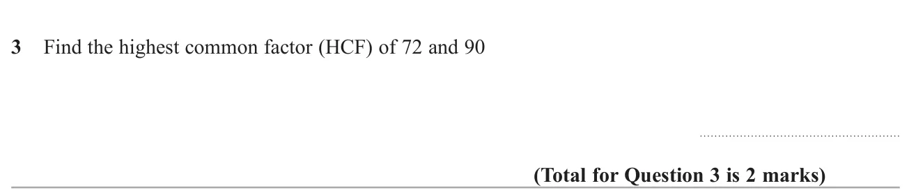 Find the highest common factor of two numbers.