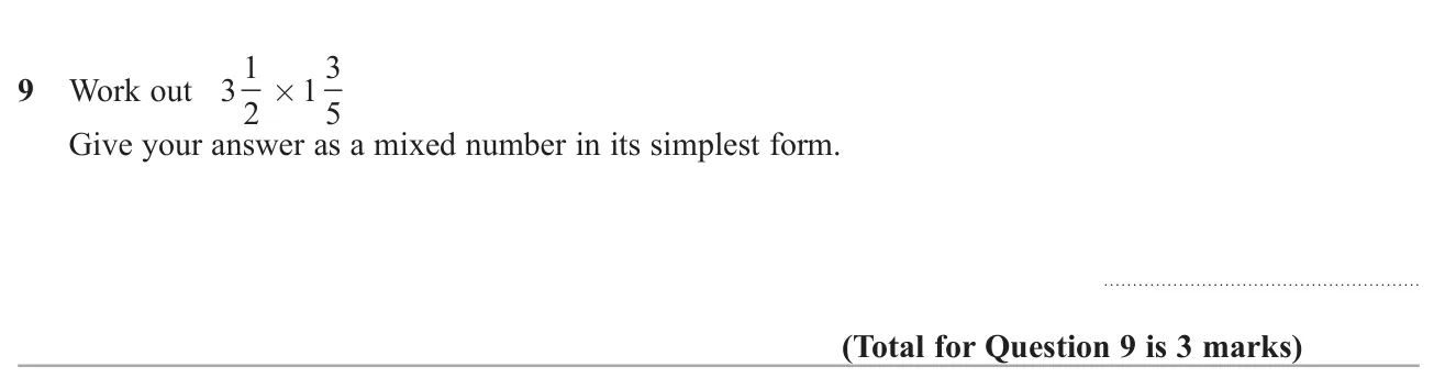 Multiply two mixed numbers and give the answer as a simplified mixed number.