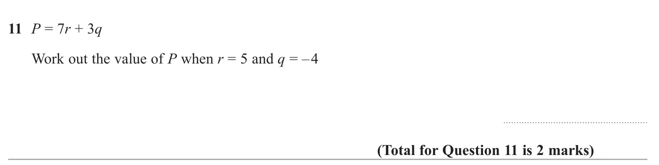 Substitute a positive and a negative value into a formula.