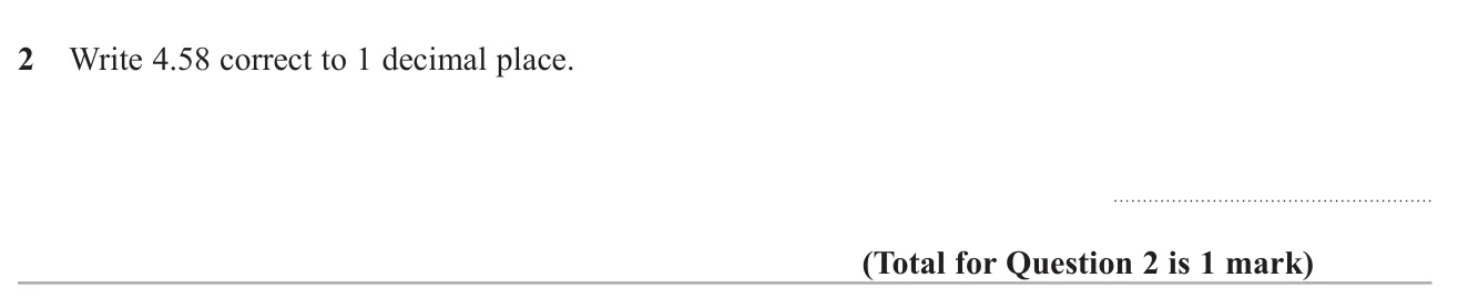 Round a decimal number to one decimal place.