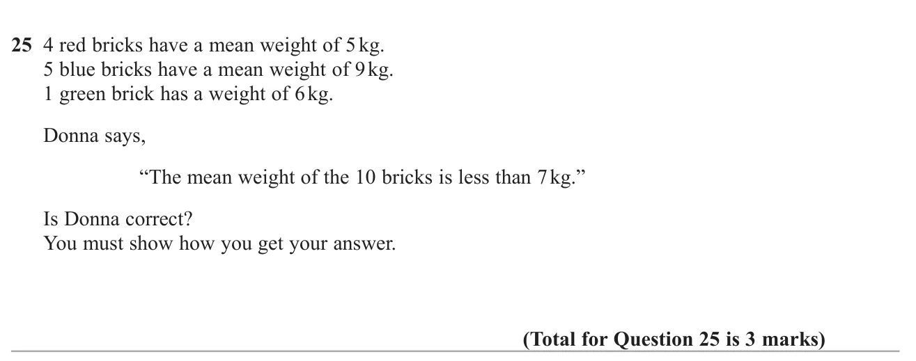 Combine the means of three groups of objects to test a claim about the overall mean.