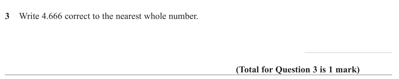 Round a number with three decimal places to the nearest whole number.