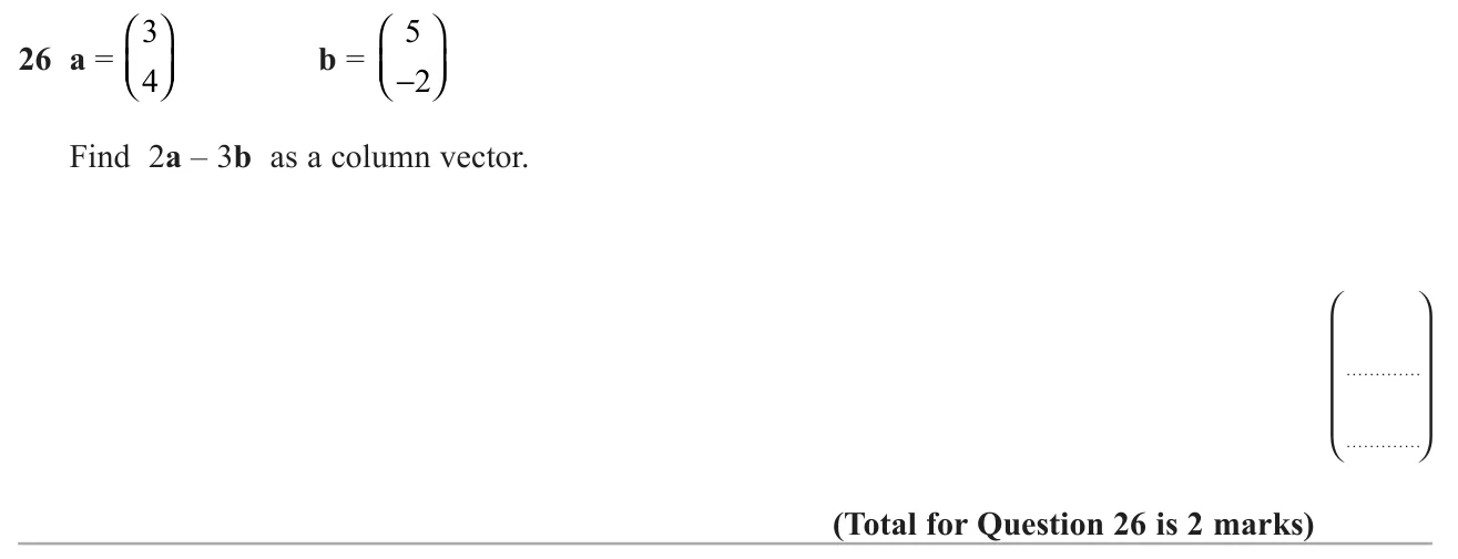 Find a combination of two column vectors.