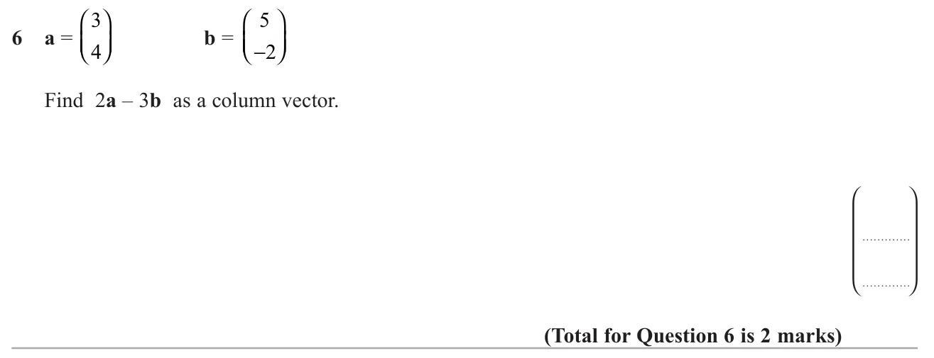 Find a combination of two column vectors.