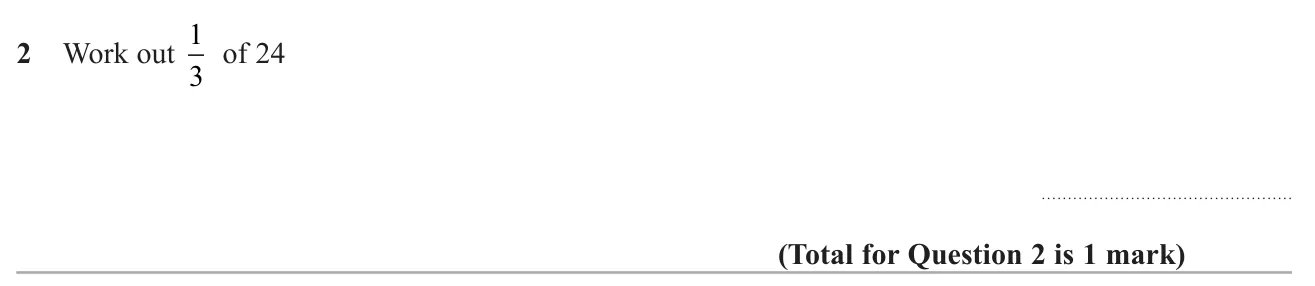 Find a unit fraction of a whole number.