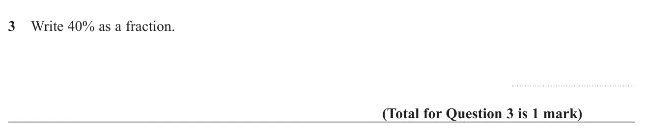 Convert a percentage into a fraction.