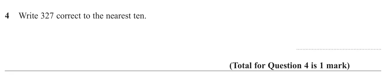 Round a three-digit whole number to the nearest 10.