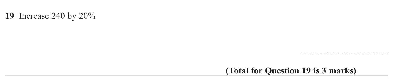 Increase an amount by a percentage without a calculator.