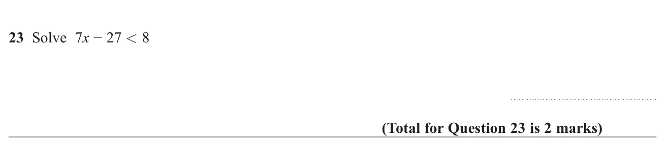 Solve a two-step linear inequality.