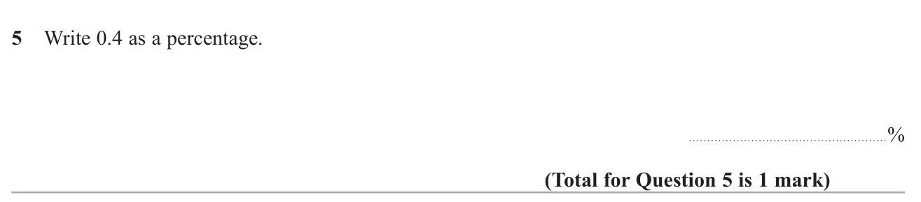 Convert a decimal to a percentage.