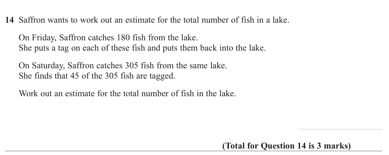 Estimate a fish population using a capture-recapture method.