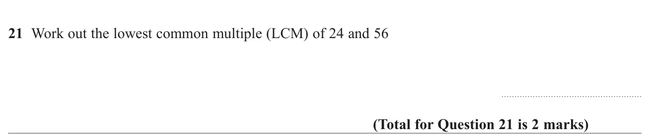 Find the lowest common multiple of two numbers.