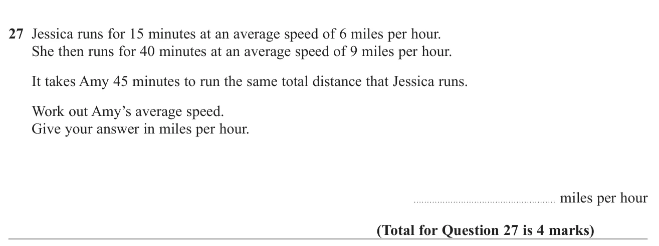 Find a runner's total distance over two stages, then the speed another runner needs to cover it in a given time.