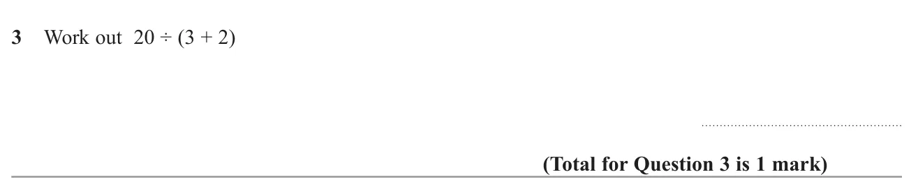 Evaluate a division that includes a bracket, using the order of operations.