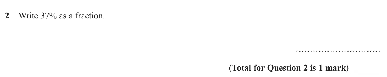 Convert a percentage into a fraction.