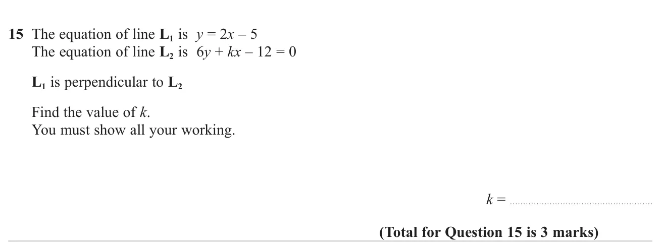 Given two lines are perpendicular, find the unknown coefficient in the second line's equation.