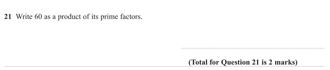 Write a two-digit number as a product of prime factors.
