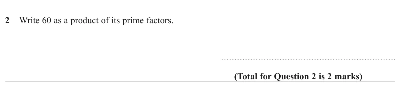 Write a two-digit number as a product of prime factors.