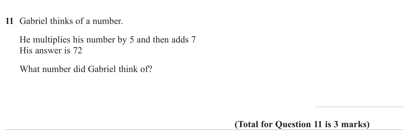 Undo a two-step number puzzle to find the starting number.