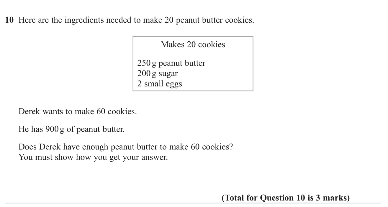 Scale up a recipe to decide whether there is enough of one ingredient.