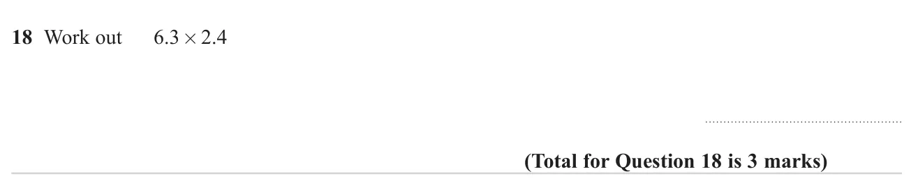 Multiply two decimals using a written method.