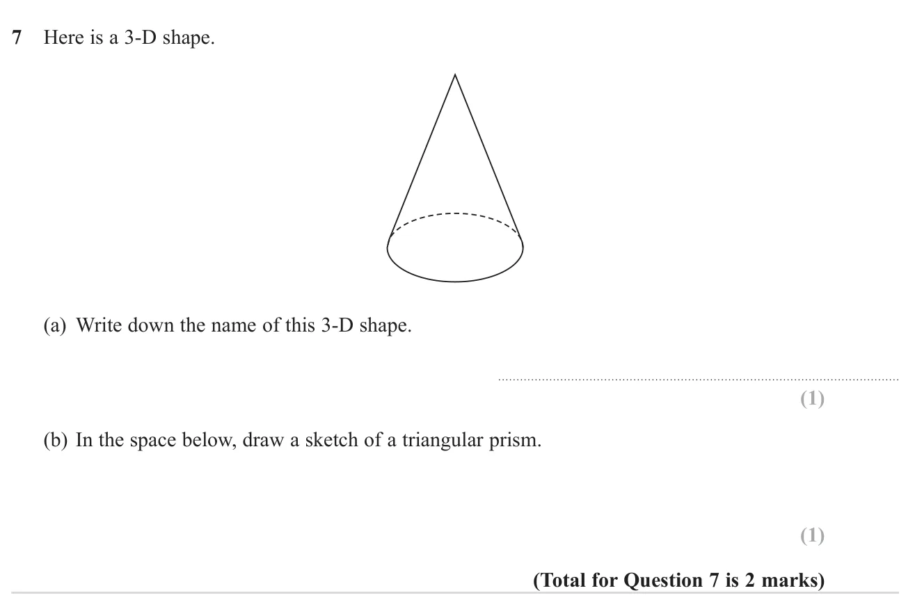 Name a pictured solid and sketch a triangular prism.