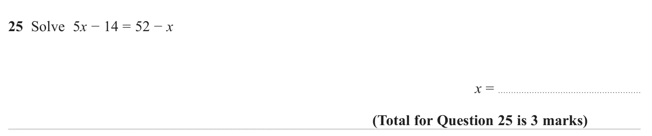 Solve a linear equation with the unknown on both sides.