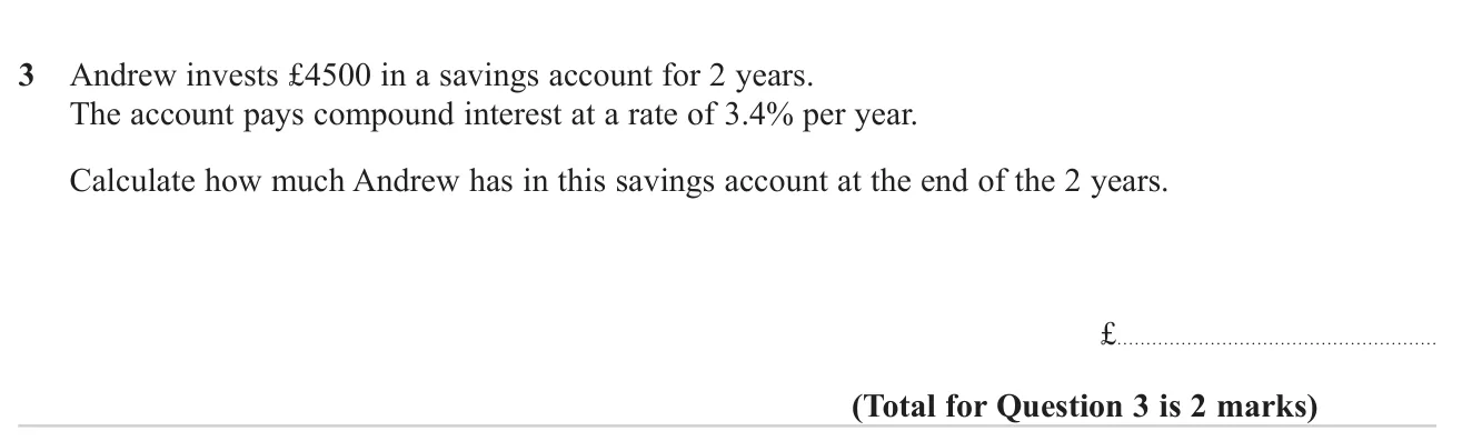 Find the value of an investment after two years of compound interest.