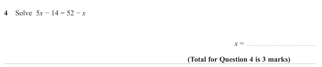 Solve a linear equation with the unknown on both sides.