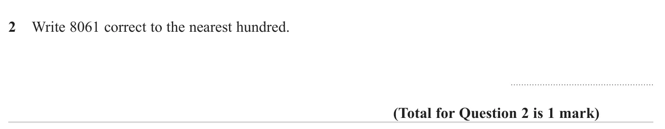Round a four-digit number to the nearest hundred.