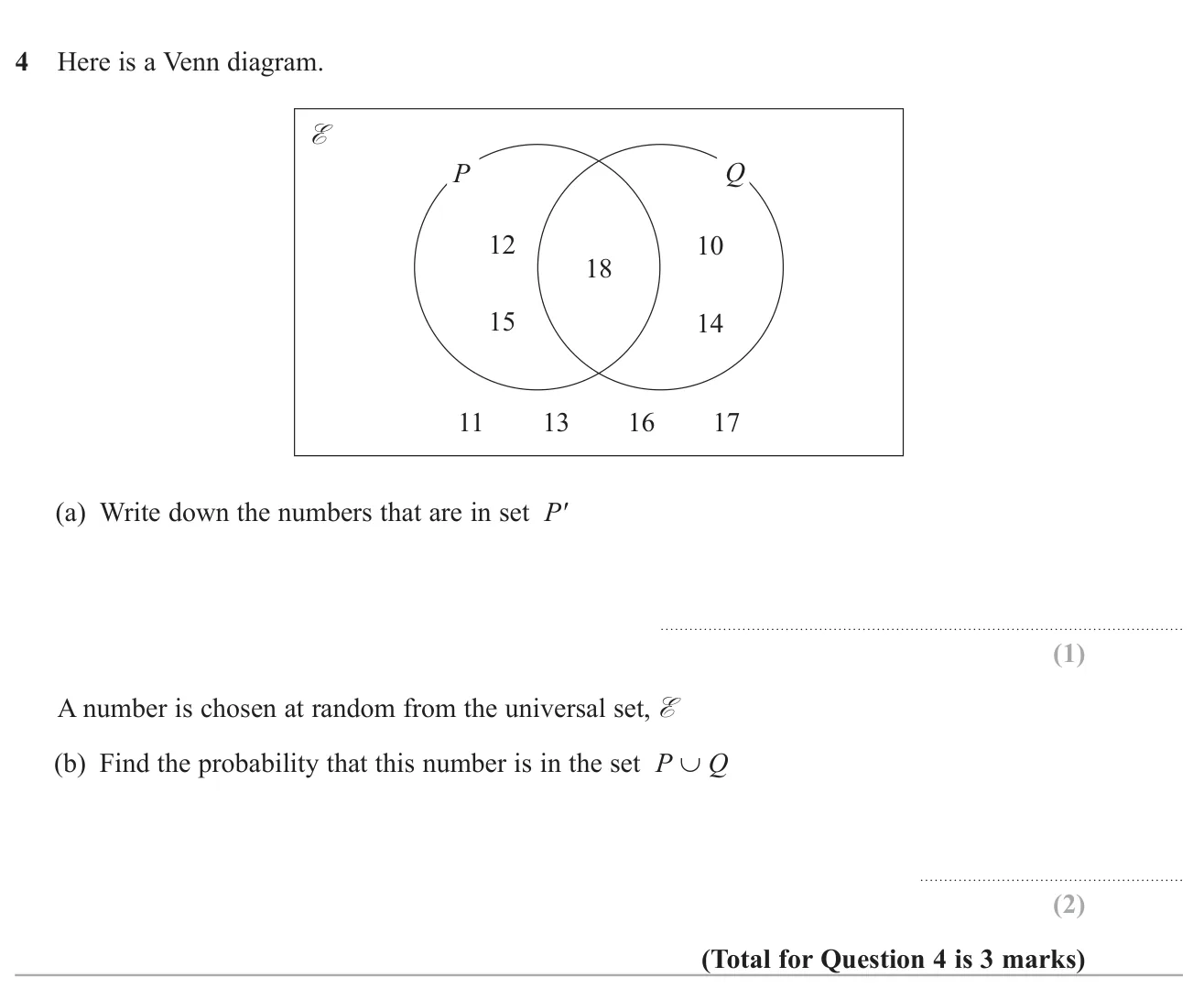 Read a set complement from a Venn diagram and find the probability of the union of two sets.