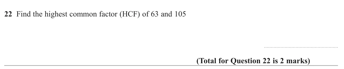 Find the highest common factor of two numbers.