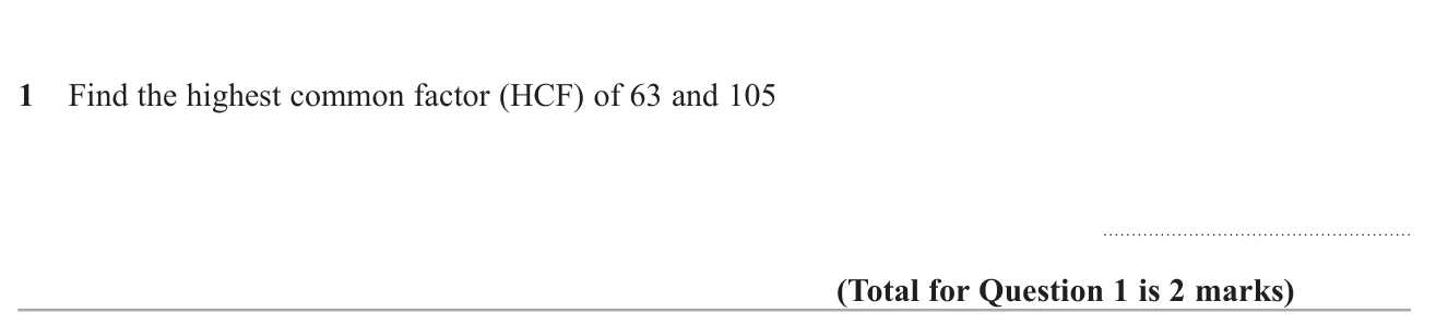 Find the highest common factor of two numbers.