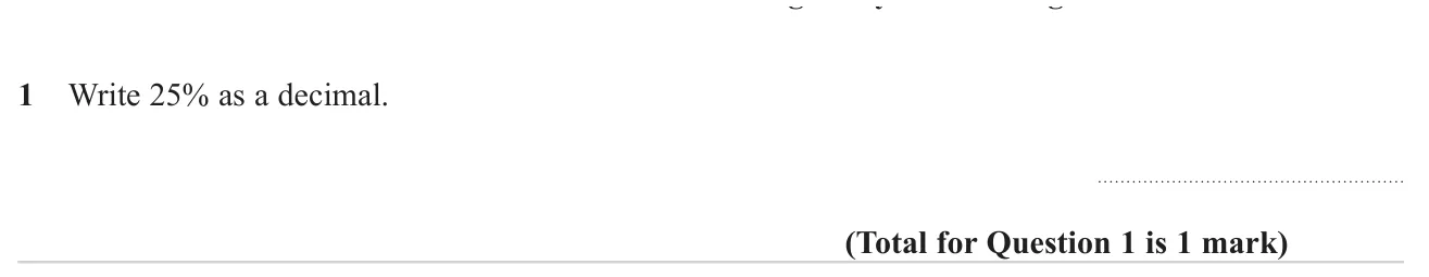 Convert a percentage into its decimal equivalent.