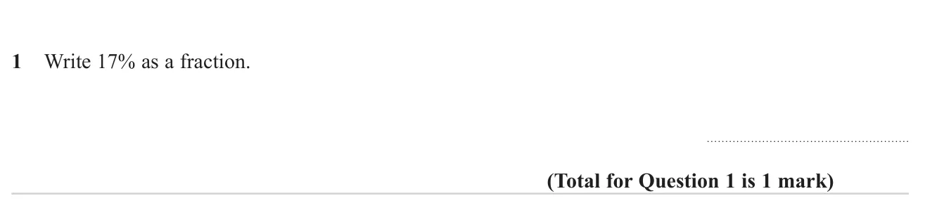 Convert a percentage into a fraction.
