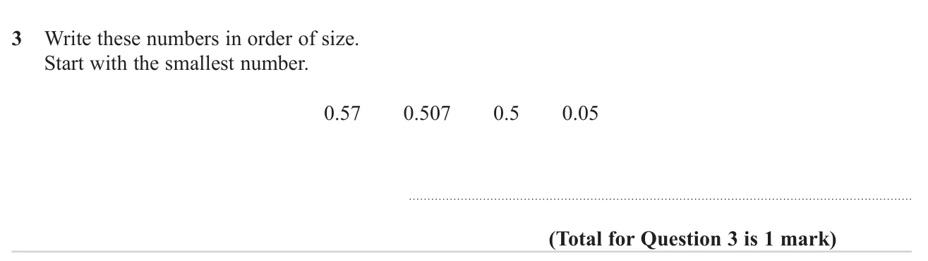 Put four decimals in ascending order.