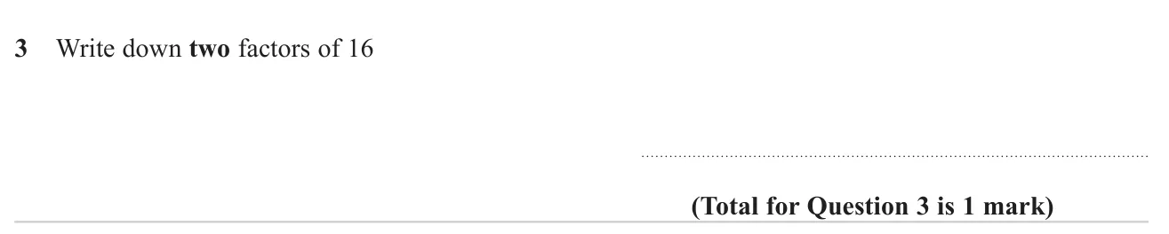 List any two numbers that divide exactly into 16.